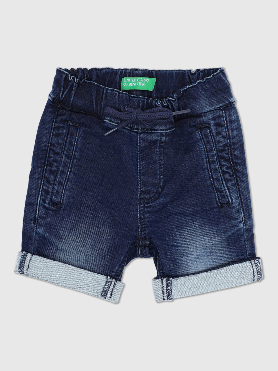 Knit Denim Shorts image number 1