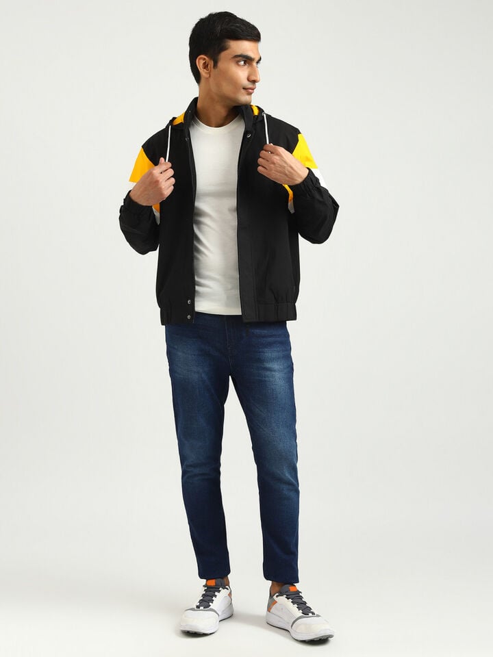 RAGLAN SLEEVE COLOR BLOCK JACKET