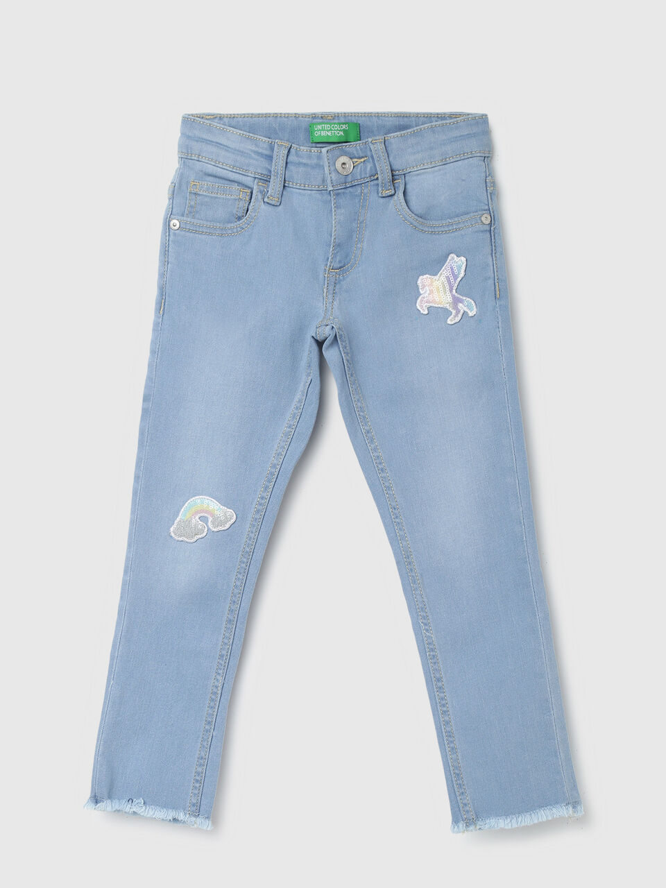 DENIM WITH PEGASUS & RAINBOW BADGE image number 1