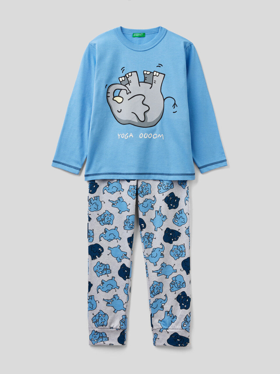 Long 100% cotton pajamas with print