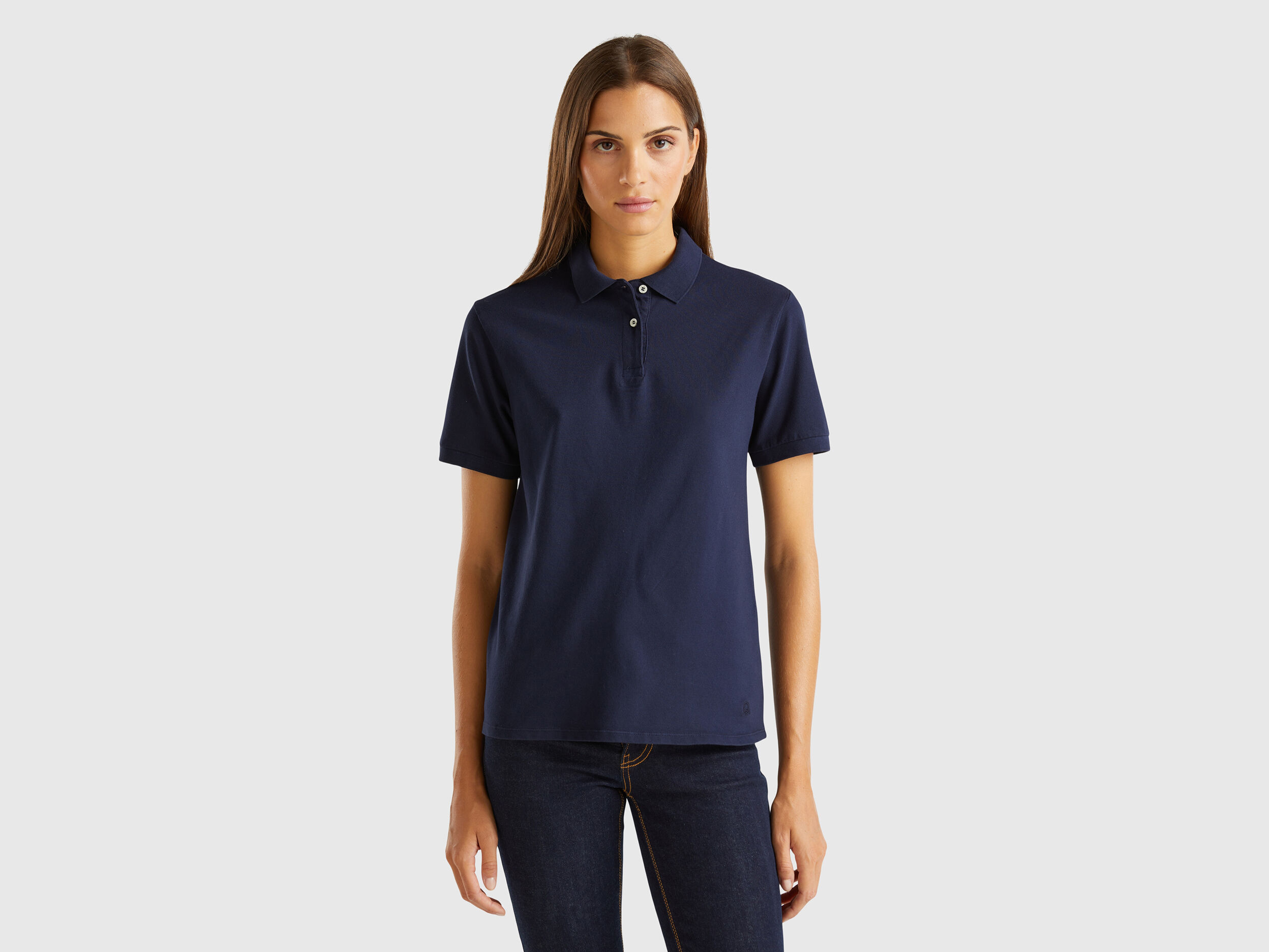 Womens cotton polos top