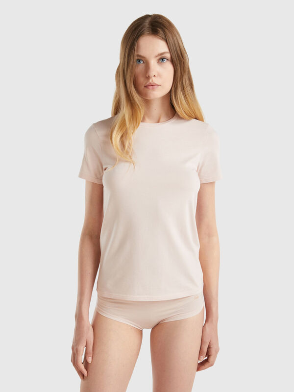 Short sleeve t-shirt in super stretch organic cotton Women