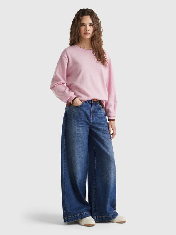 Relaxed fit pure Merino wool sweater Women