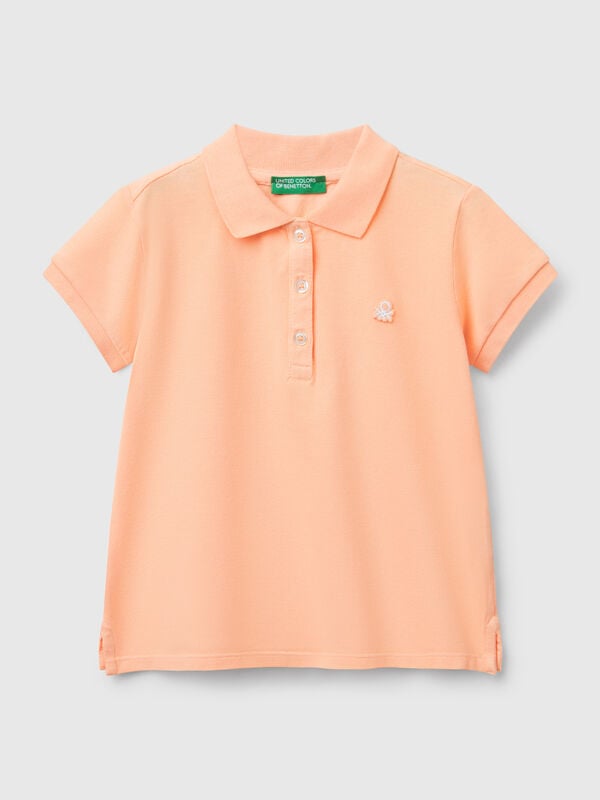 Short sleeve polo in cotton Junior Girl