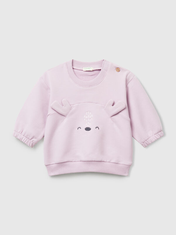 Sweatshirt with embroidery and patches New Born (0-18 months)