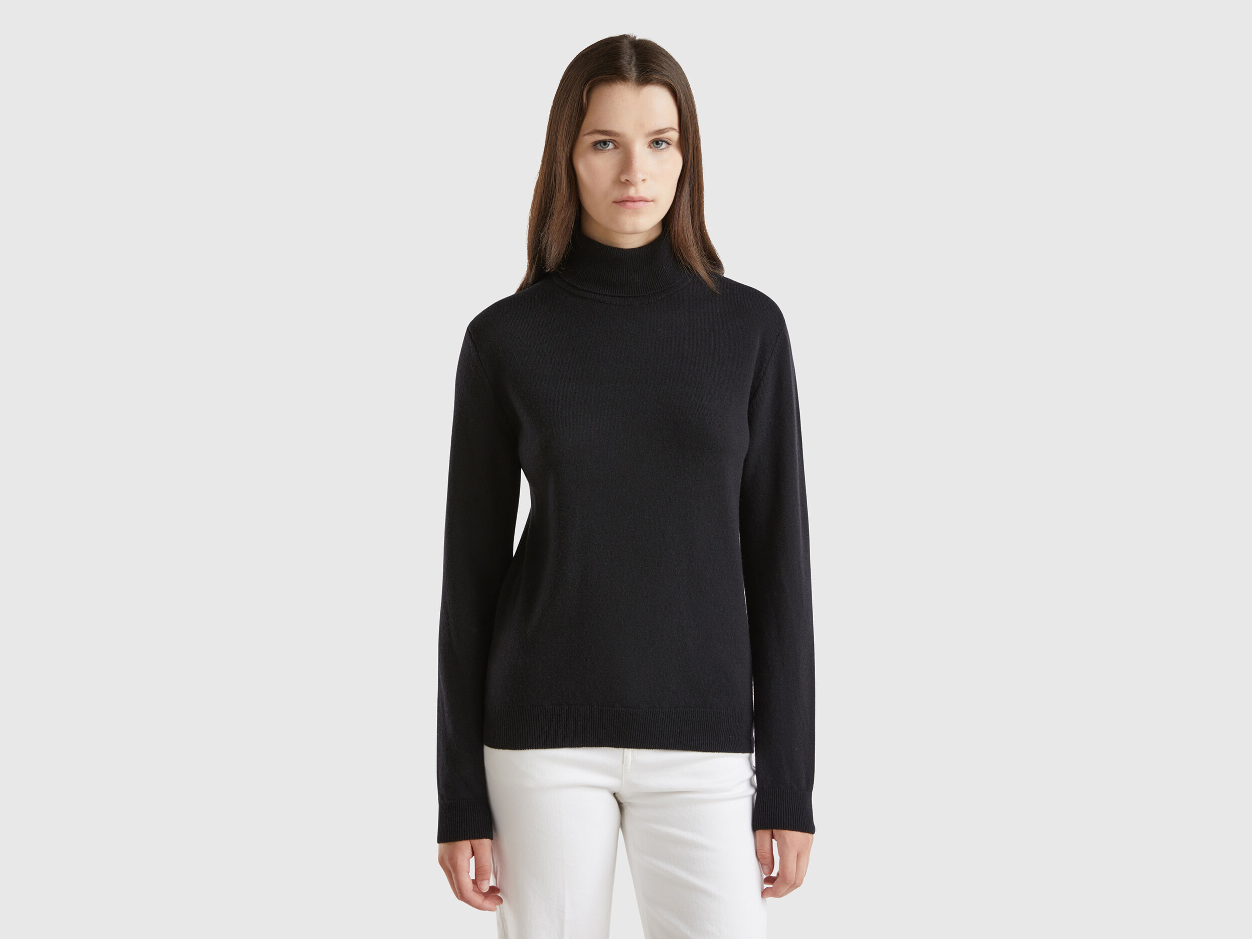 Women's black turtleneck shirt 2025