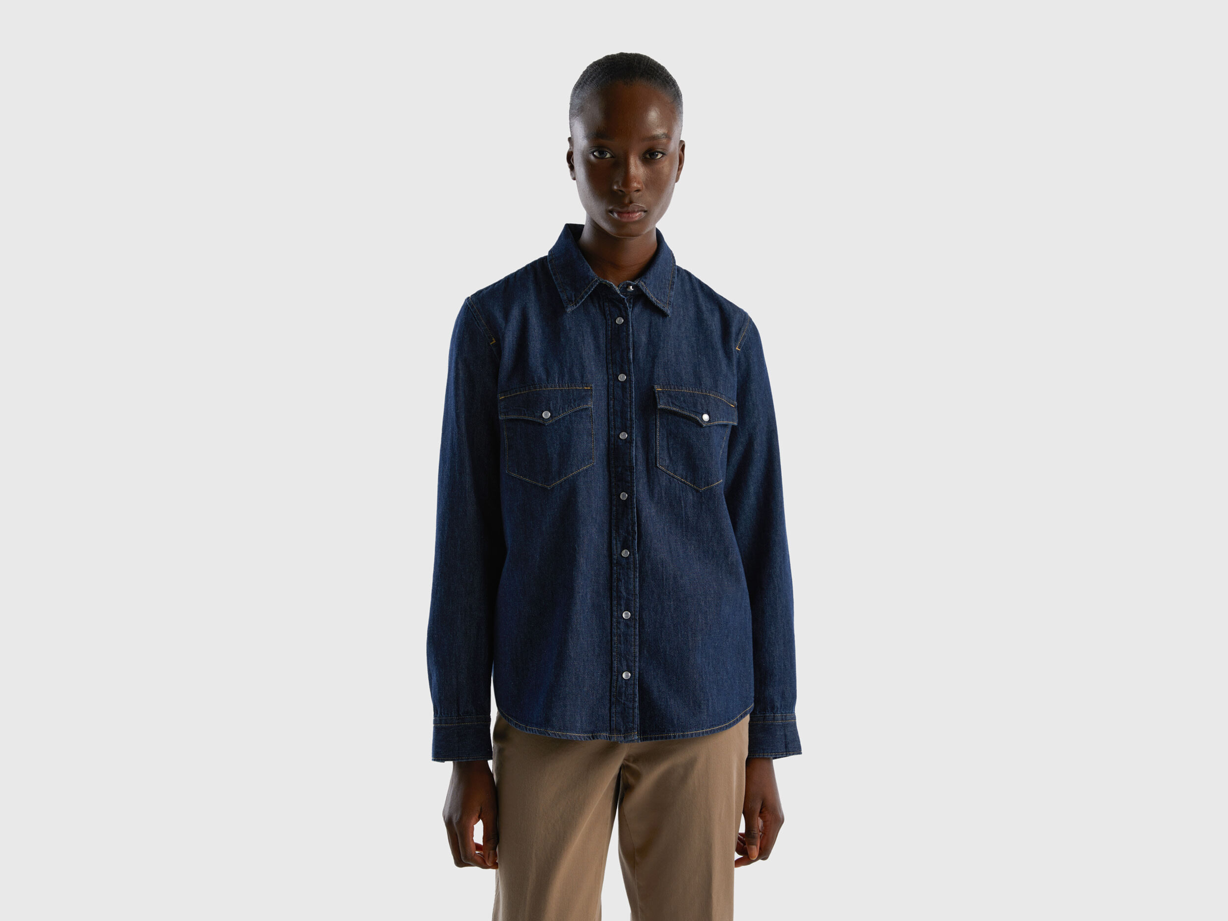 Regular fit denim shirt