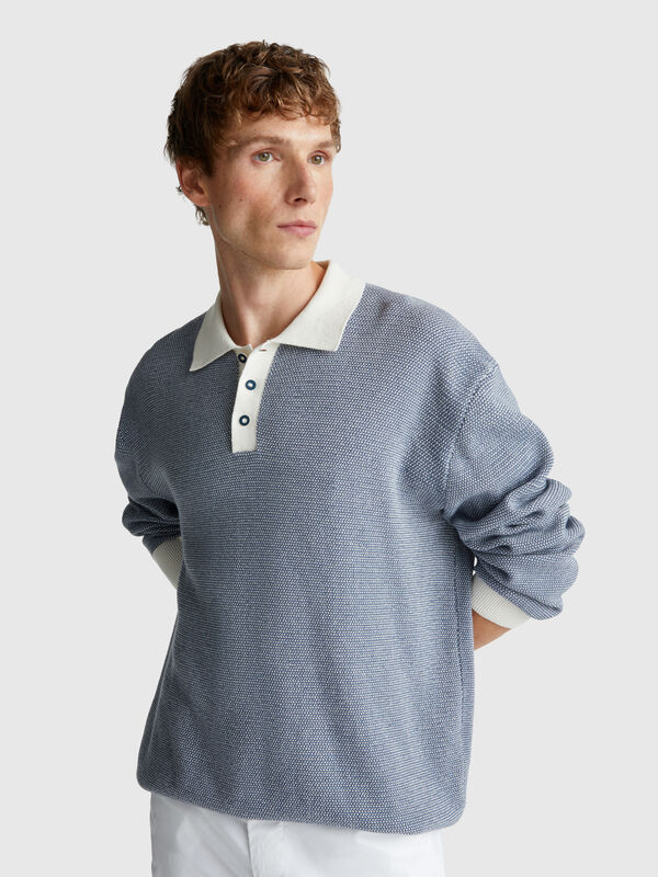 Knit polo in 100% cotton Men