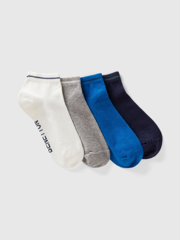 Short socks set in organic cotton blend