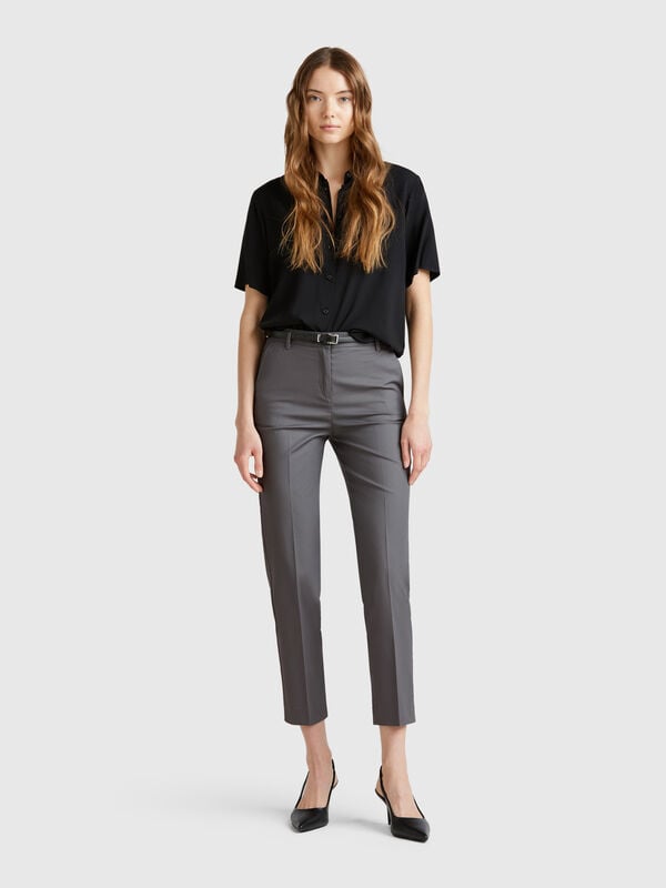 Stretch cotton chinos Women