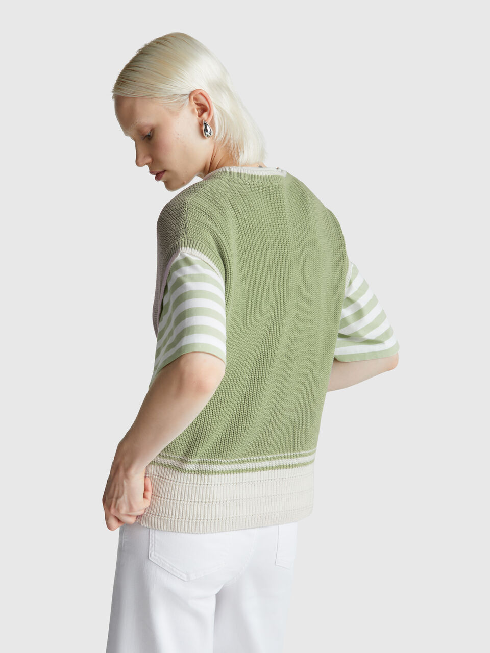 SLEEVELESS SWEATER Women image number null