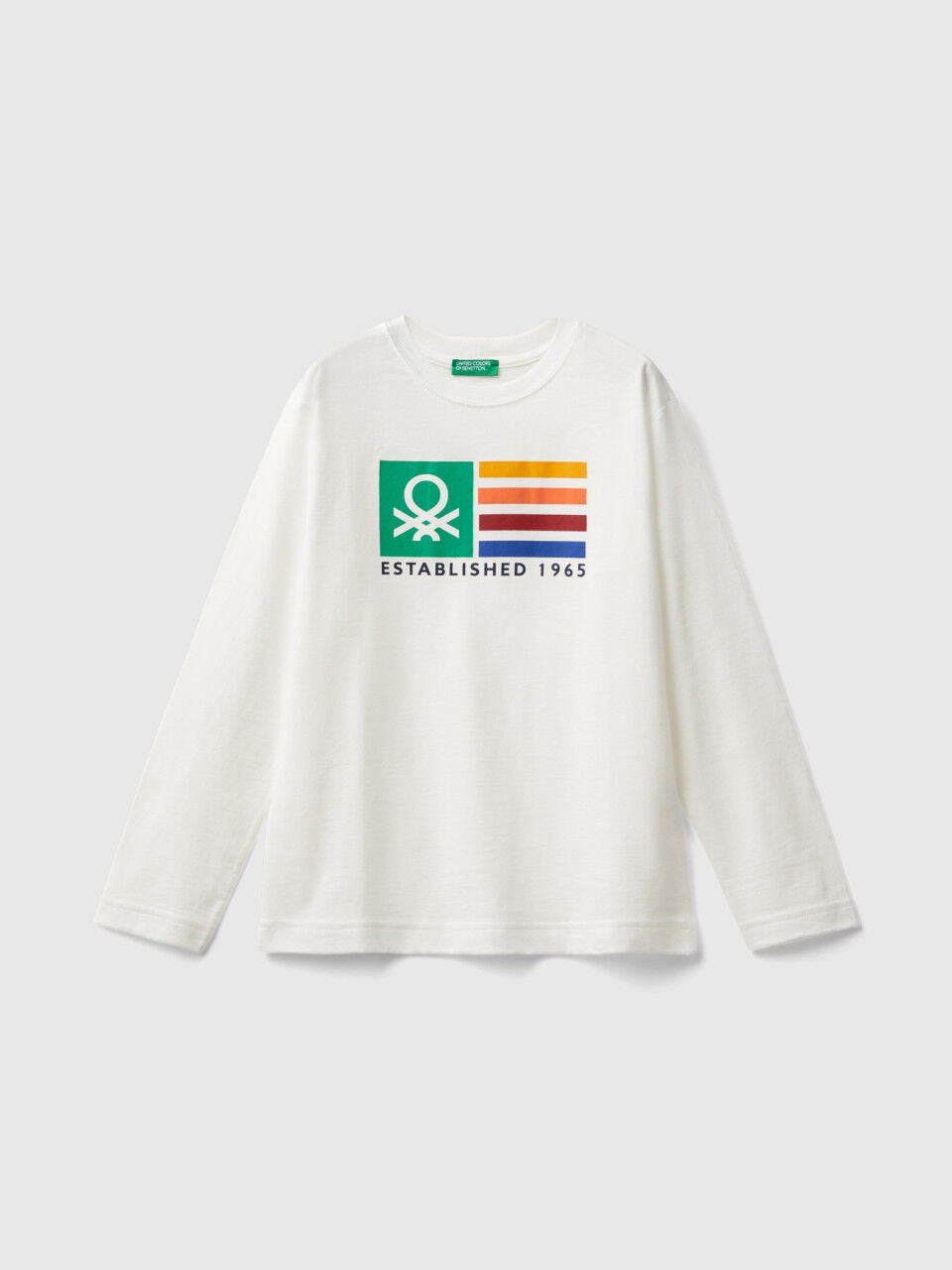 Junior Boys Long Sleeve T shirts Collection 2024 Benetton
