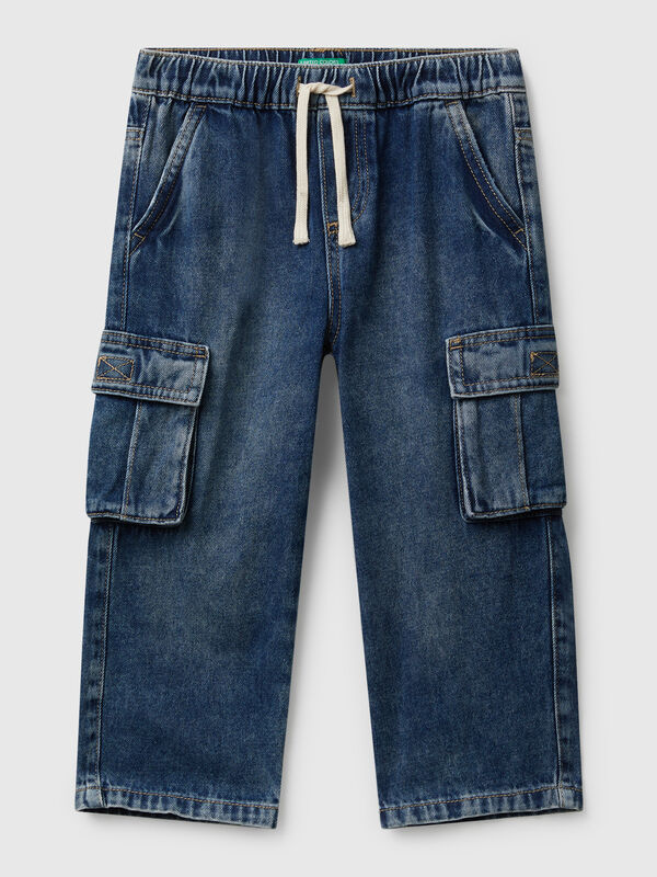 Cargo jeans with drawstring Junior Boy