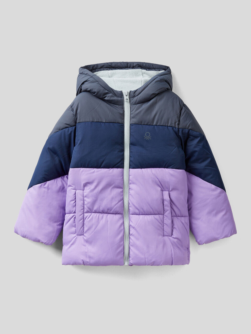 Color block puffer jacket
