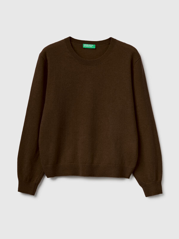 Relaxed fit pure Merino wool sweater Women