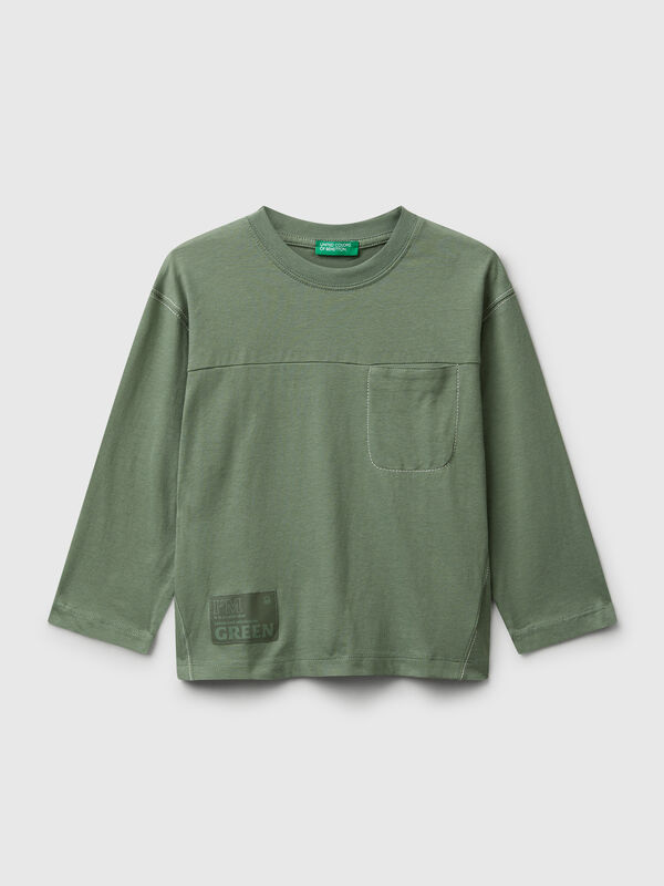Long sleeve t-shirt with thick print Junior Boy