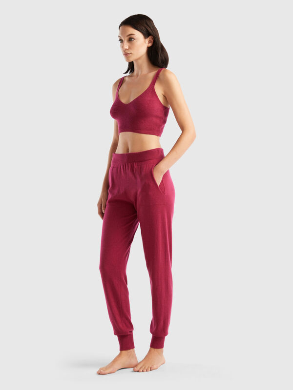 Trousers in cashmere blend