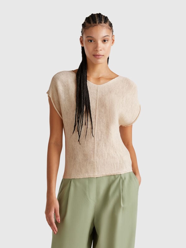 Sweater in cotton and linen Women