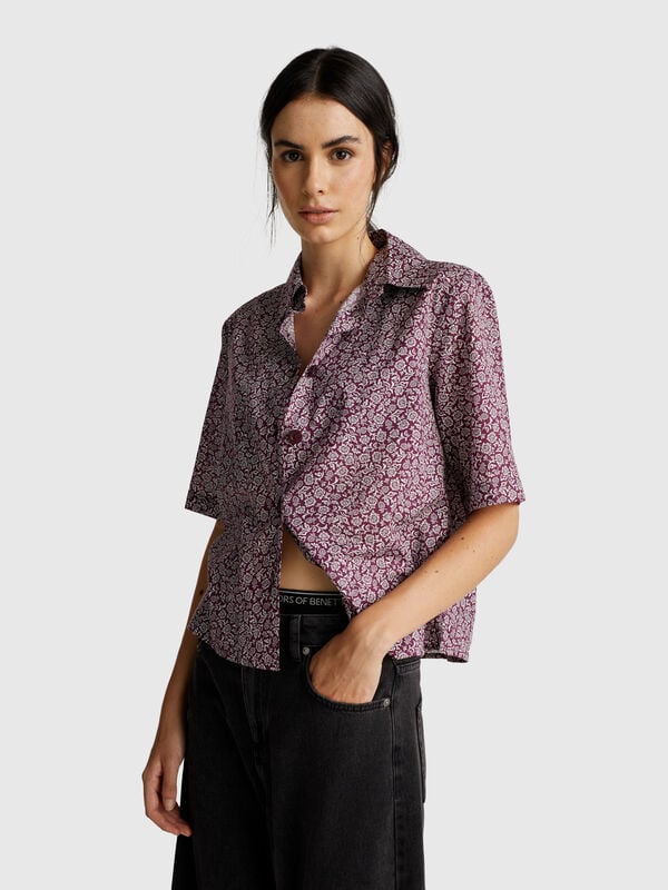 Short sleeve patterned shirt Women