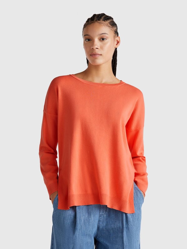 Oversized fit cotton sweater Women