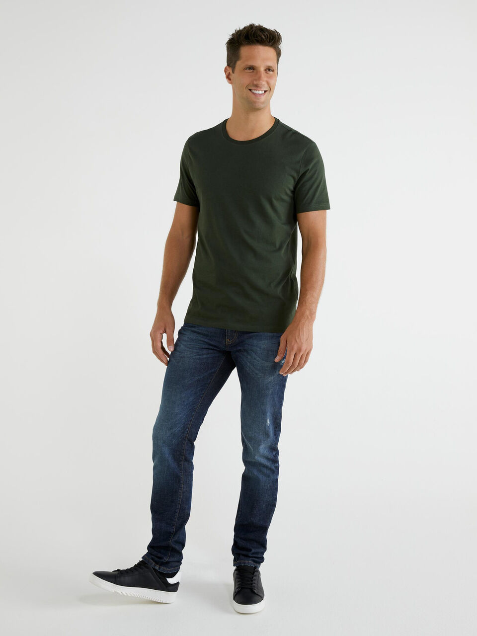 Straight leg jeans in stretch cotton Men image number null
