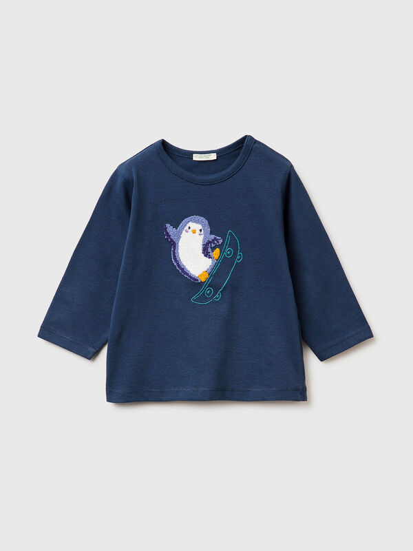 Long sleeve t-shirt in warm cotton  New Born (0-18 months)