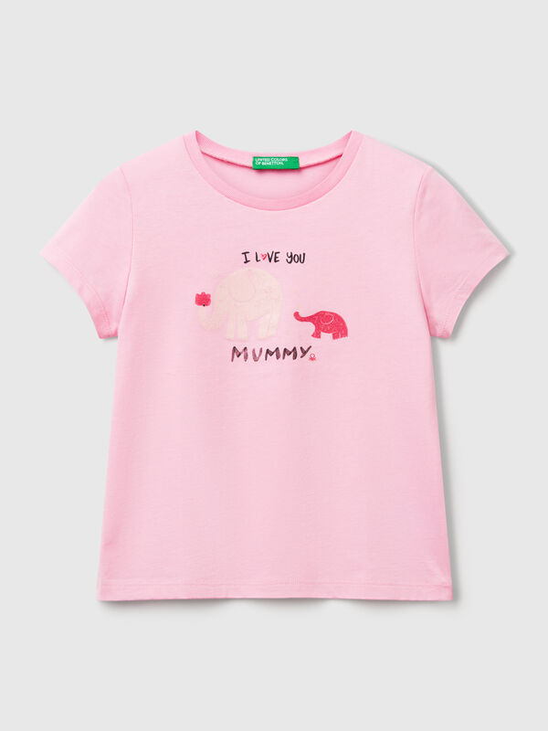 Regular fit t-shirt with glitter Junior Girl