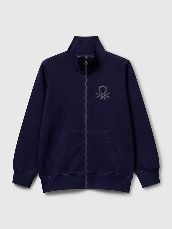 Pure cotton sweatshirt with zipper Junior Boy