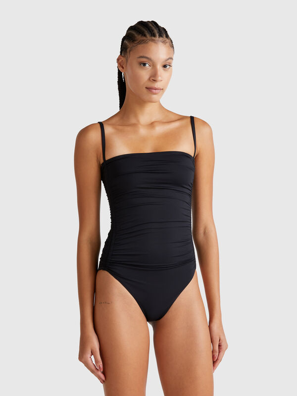 One-piece swimsuit with draping Women