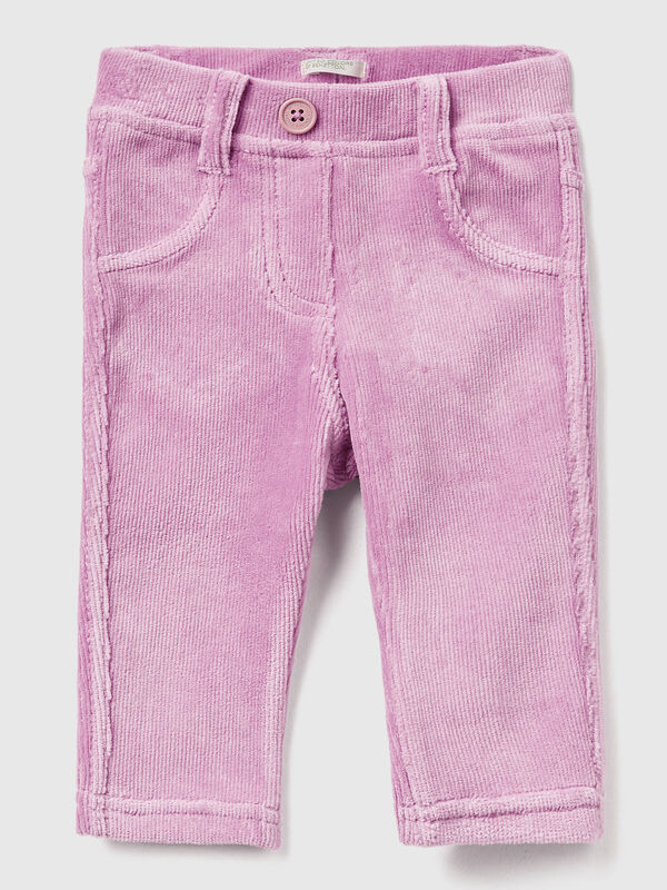 Stretch chenille trousers New Born (0-18 months)