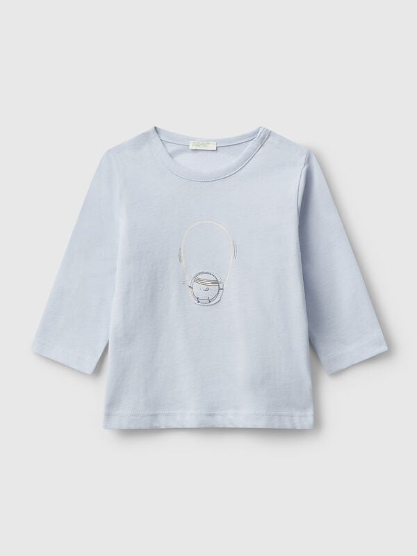 T-shirt with print and patch New Born (0-18 months)