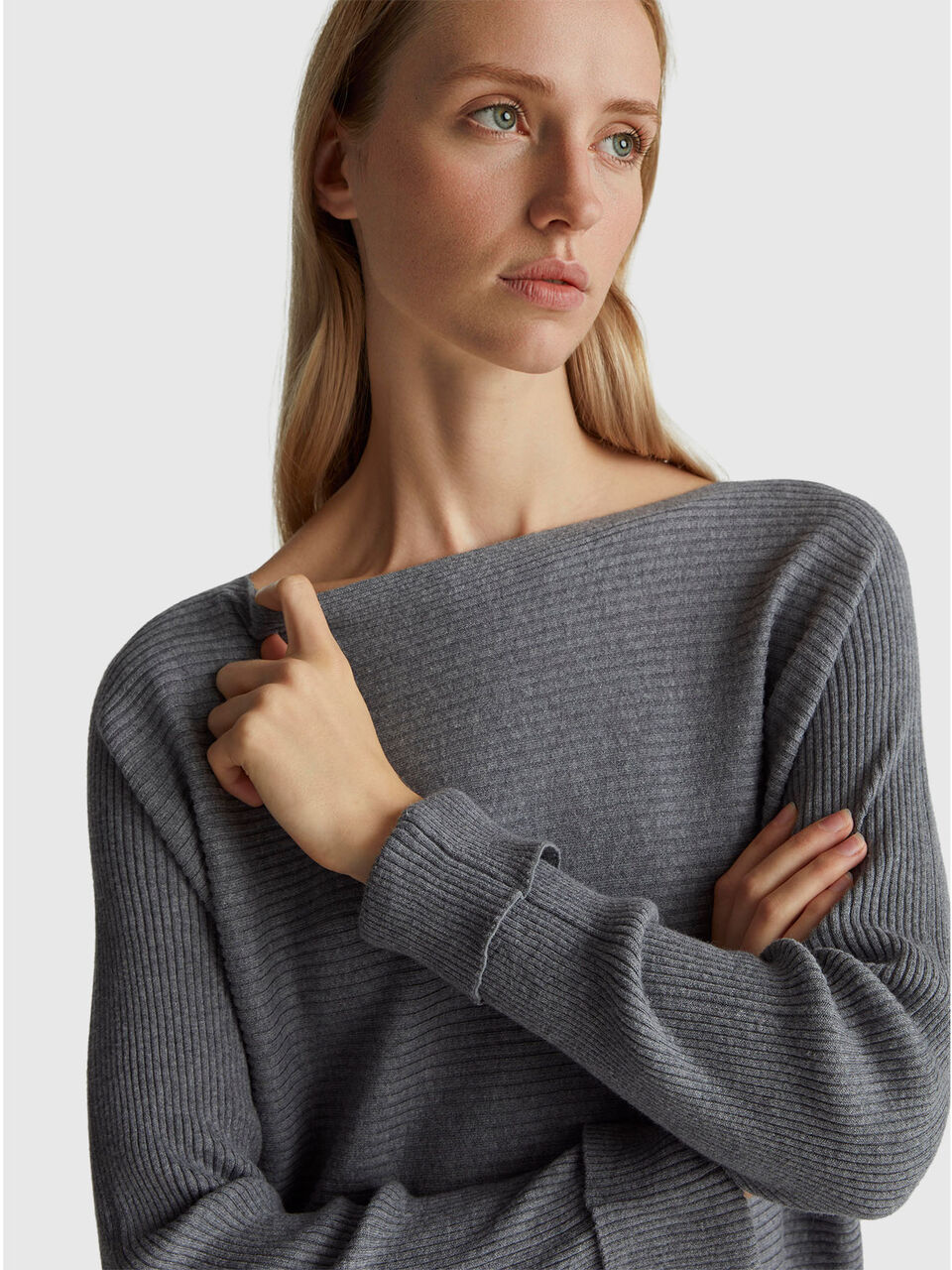 BOAT-NECK SWEAT.L/S Women image number null