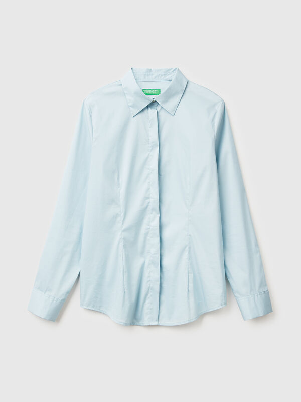 Shirt in stretch cotton blend Women