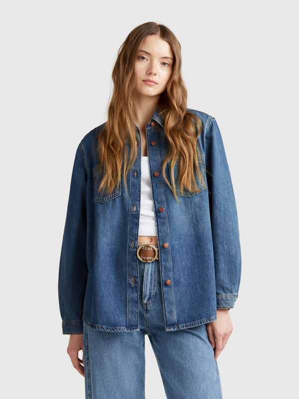 Denim overshirt Women