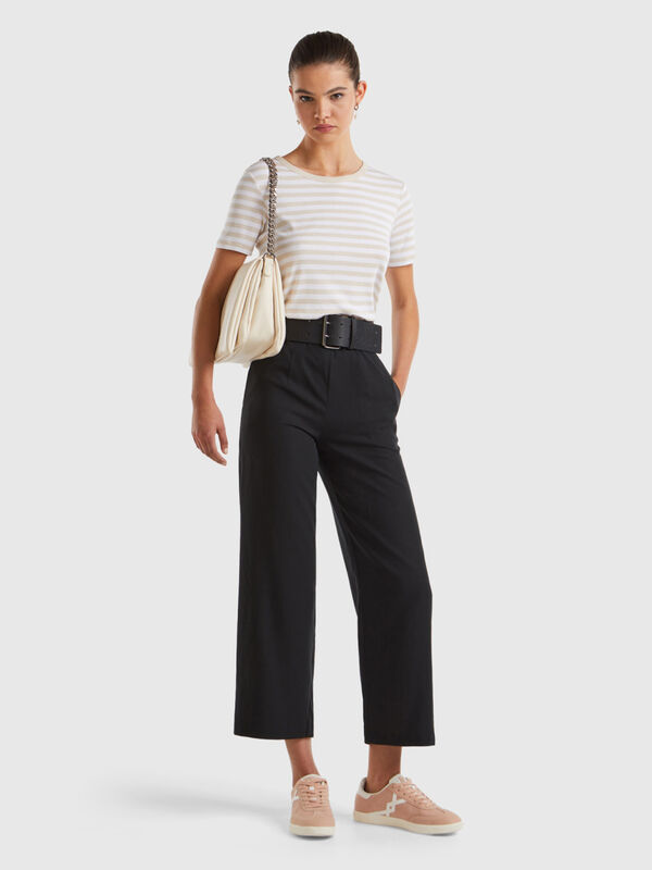Cropped trousers in sustainable viscose blend Women