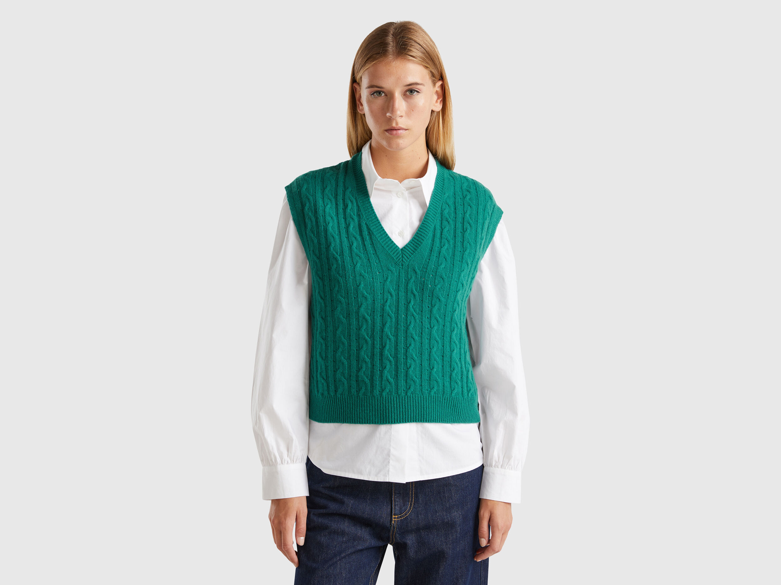 Green sweater vest womens new arrivals