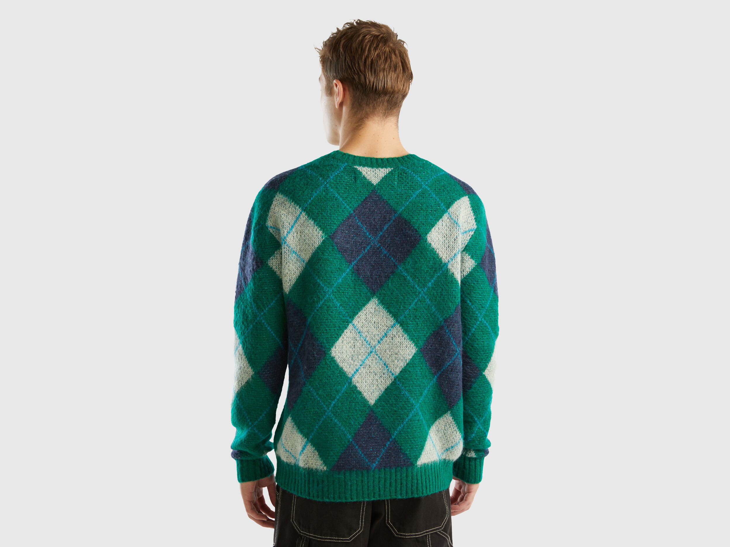 Benetton sales jacquard sweater