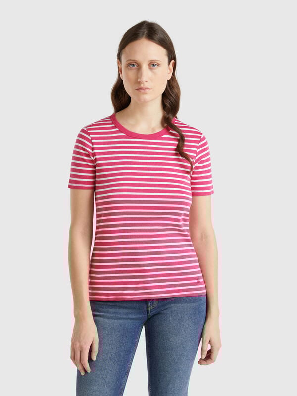 Crew neck striped t-shirt Women