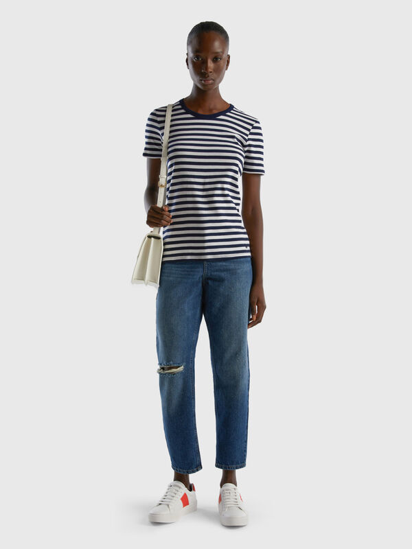 Crew neck striped t-shirt