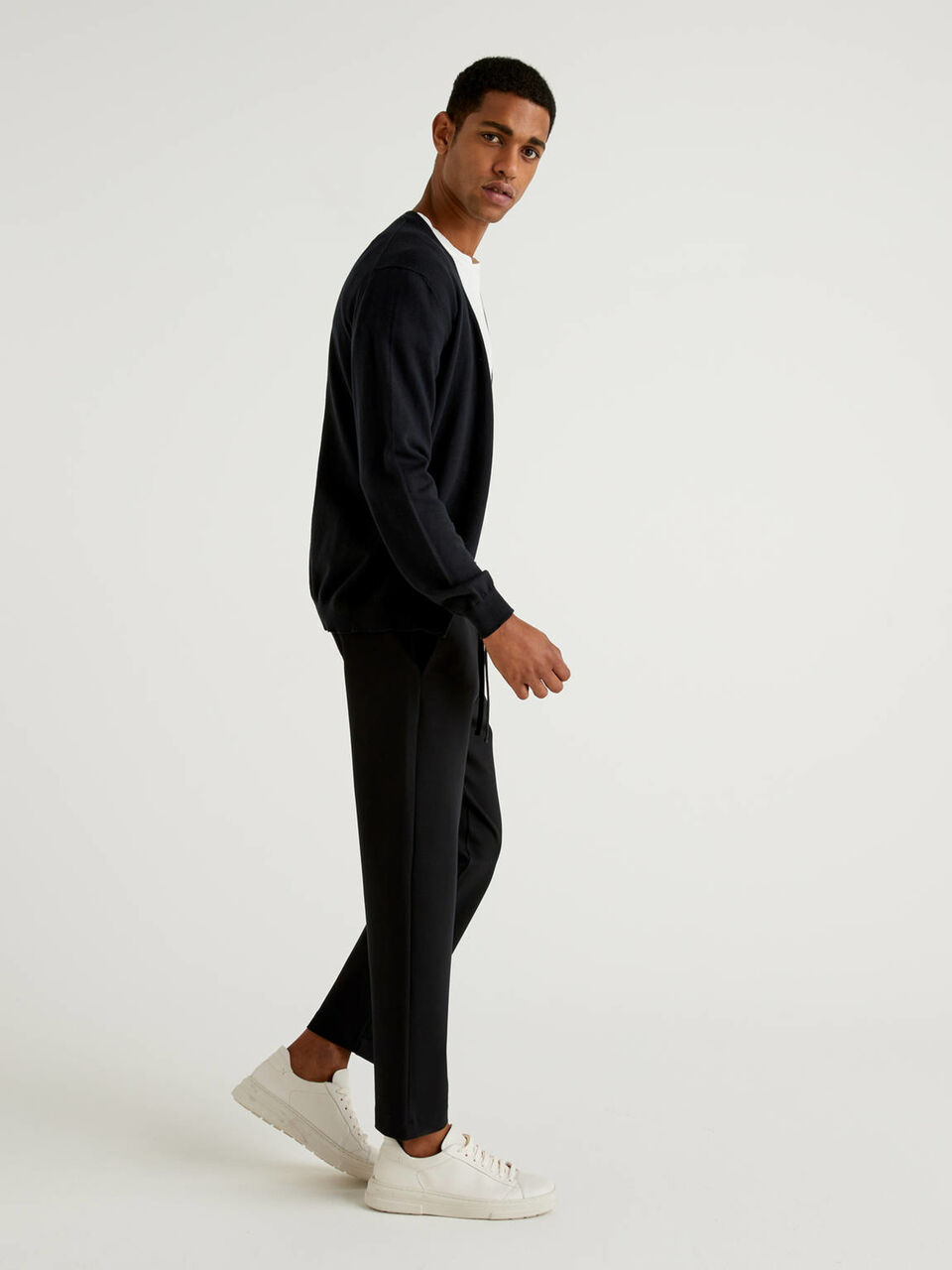 Trousers with drawstring Men image number null