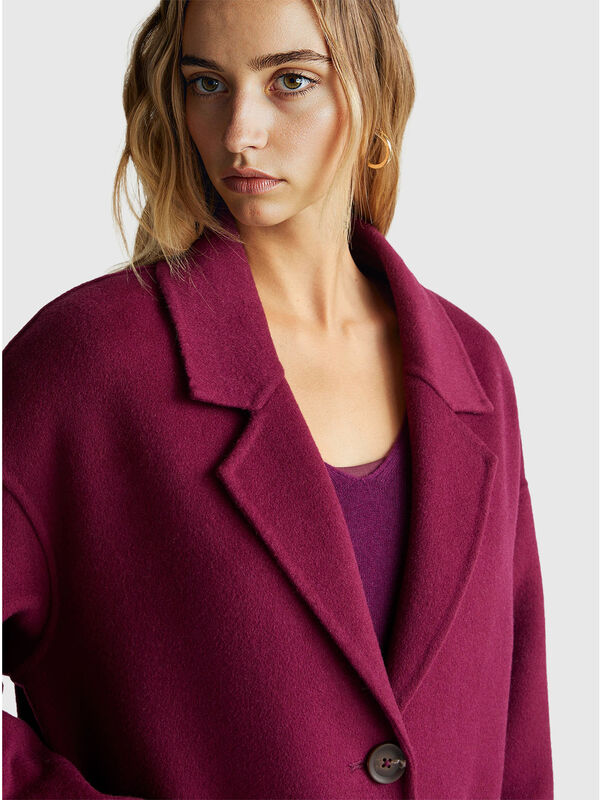 Midi coat in wool blend Women