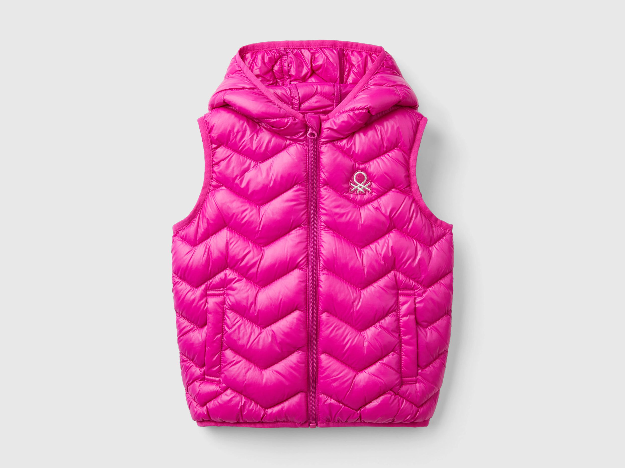Girls puffer vest with hood clearance