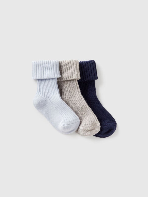 Three pairs of ribbed socks New Born (0-18 months)