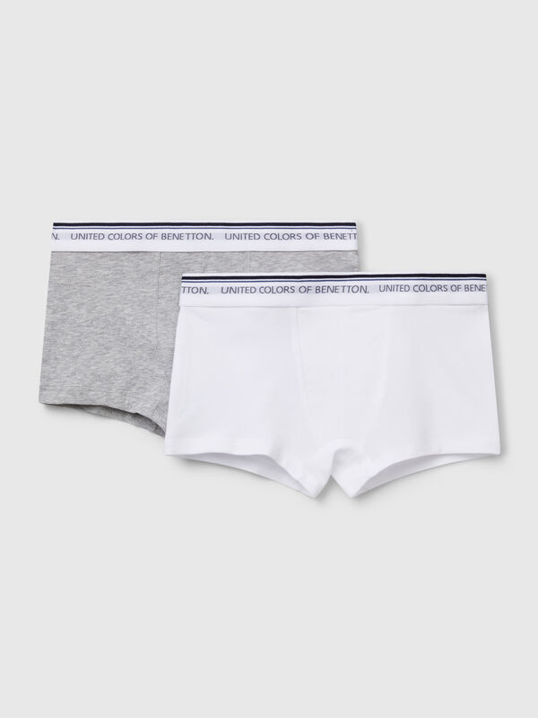 Two boxers with logoed elastic Junior Boy