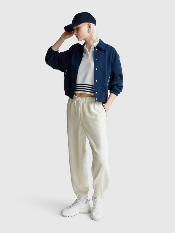 Trousers with elastic and drawstring Women