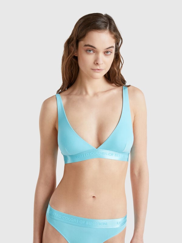 Triangle bra in stretch cotton Women
