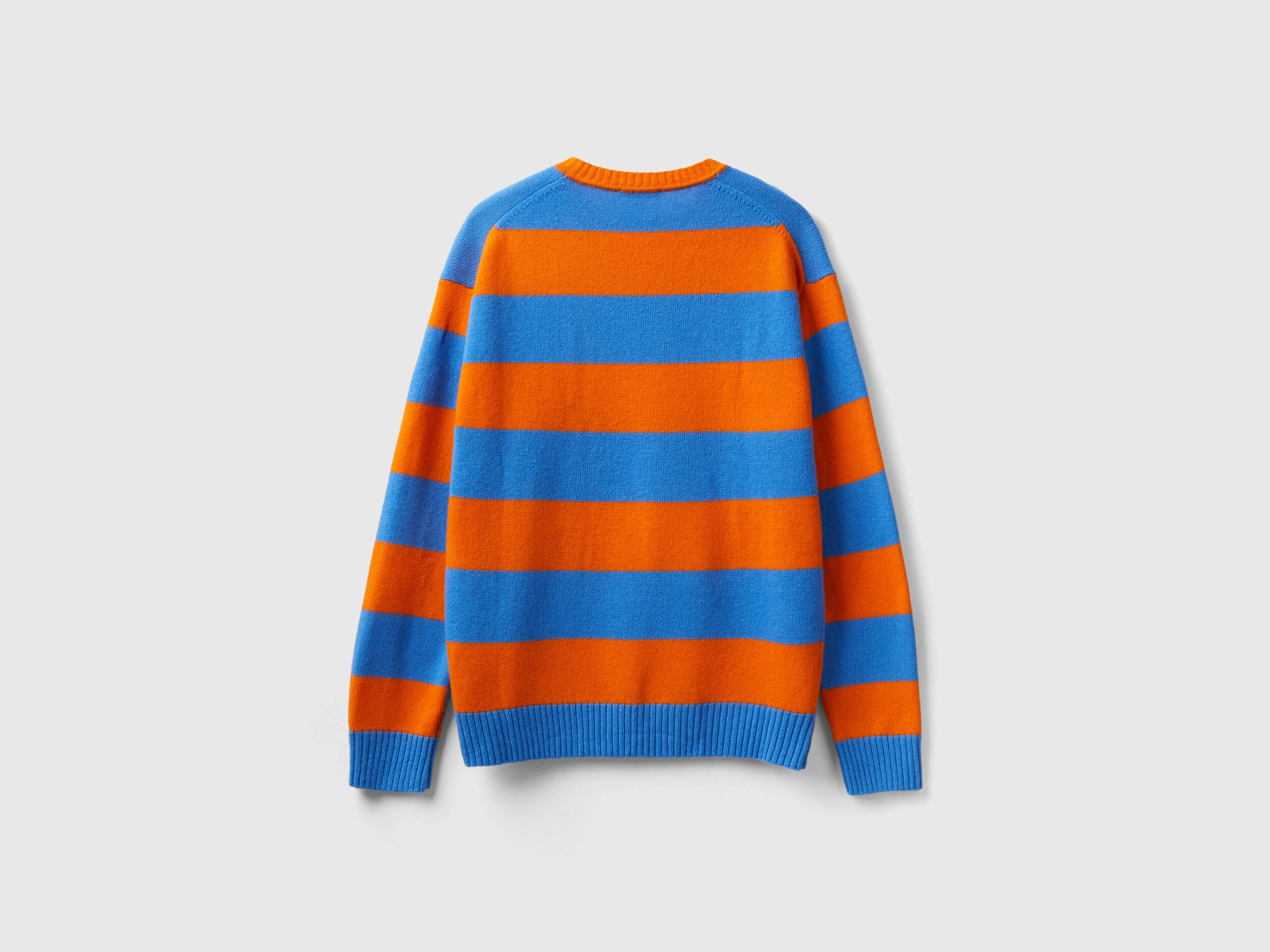 Orange and hot sale blue striped sweater