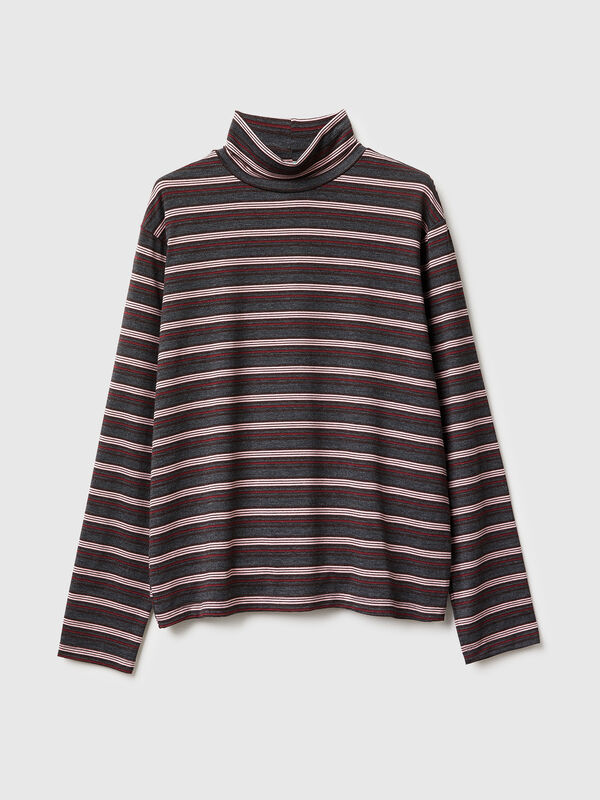 Striped turtleneck t-shirt Women