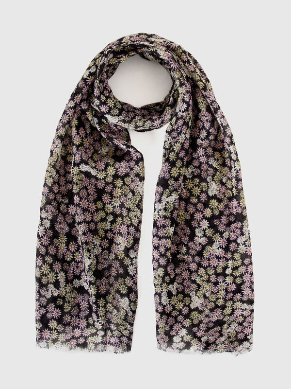Scarf in linen and cotton blend Women