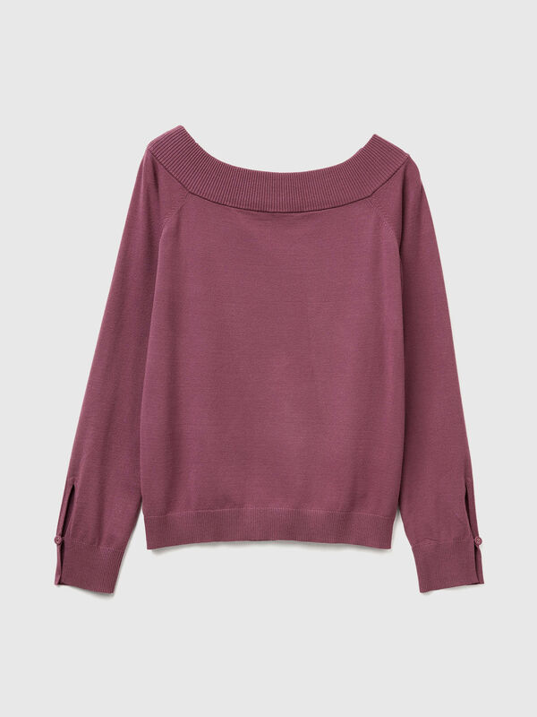 Bardot neck sweater Women